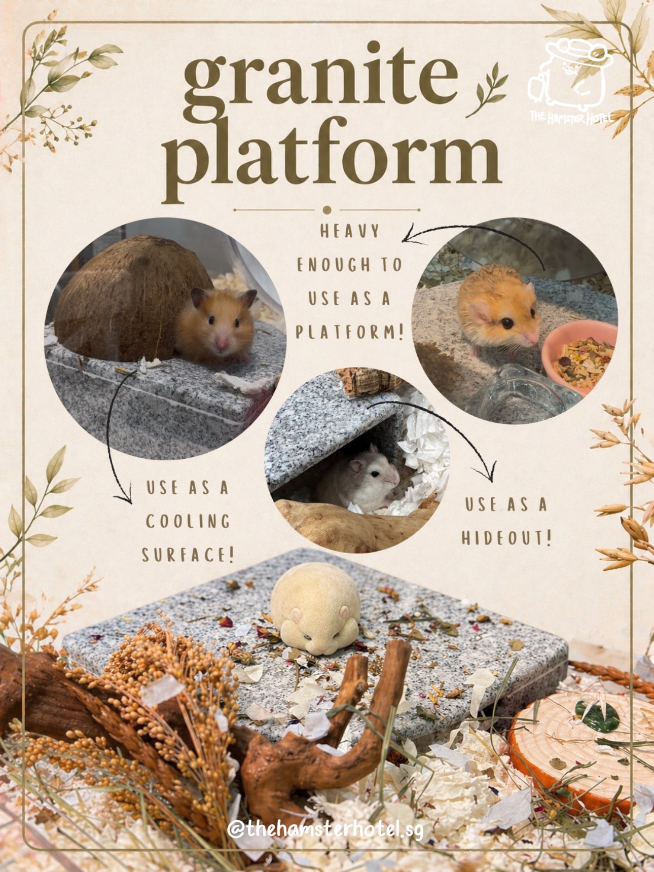 Granite Platform — Natural Cooling Stone & Hideout Roof